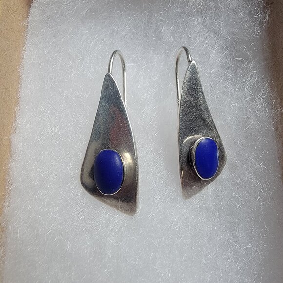 Sterling Silver/Lapis Lazuli Earrings - Picture 2 of 4